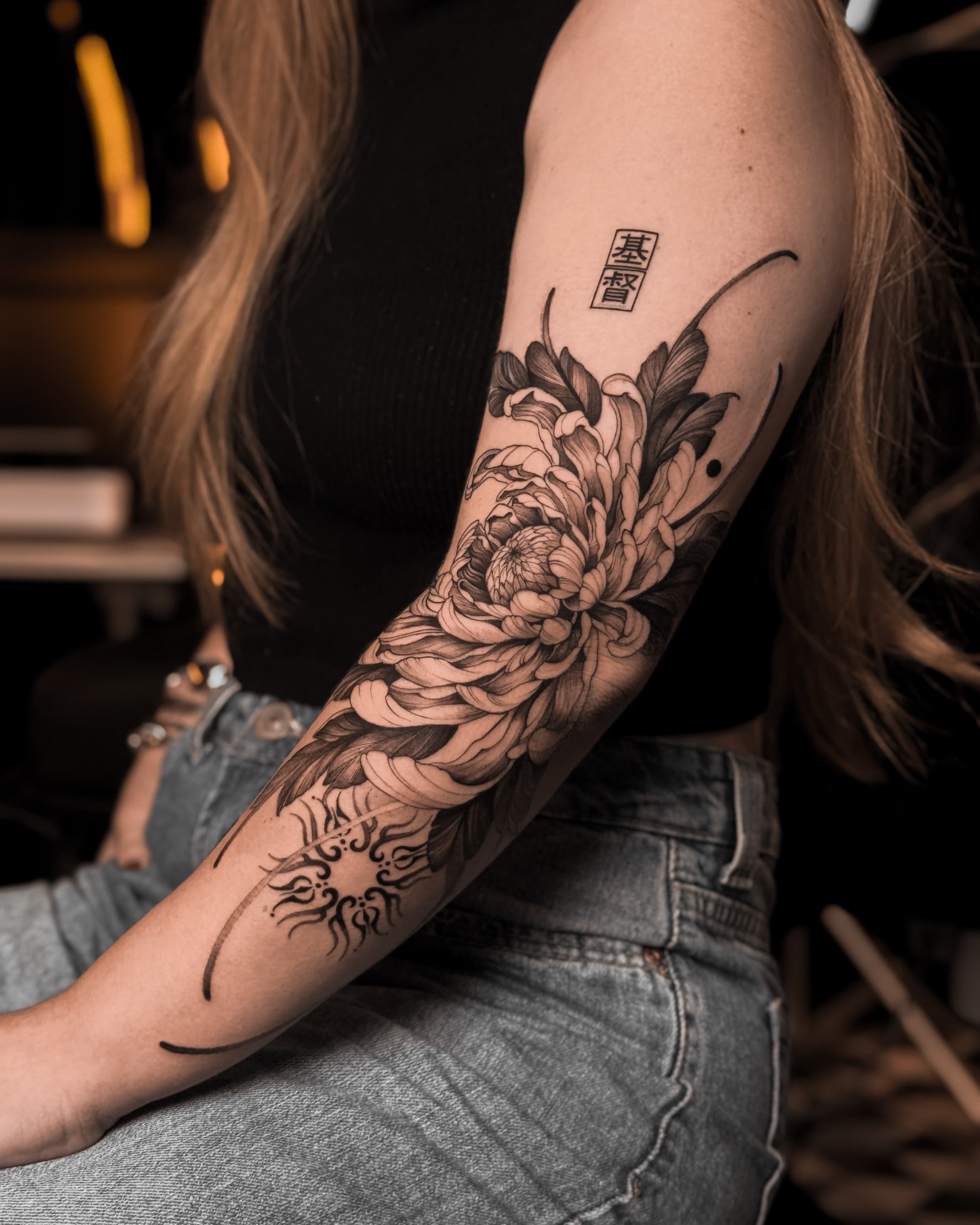 Tatuagem Blackwork, Ilustrativo por Fikkity em Goiânia